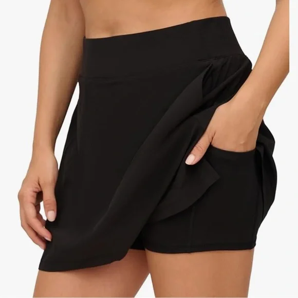 90 Degree By Reflex Womens Lightstreme Tennis Skort with Side Pockets - Picture 2 of 7